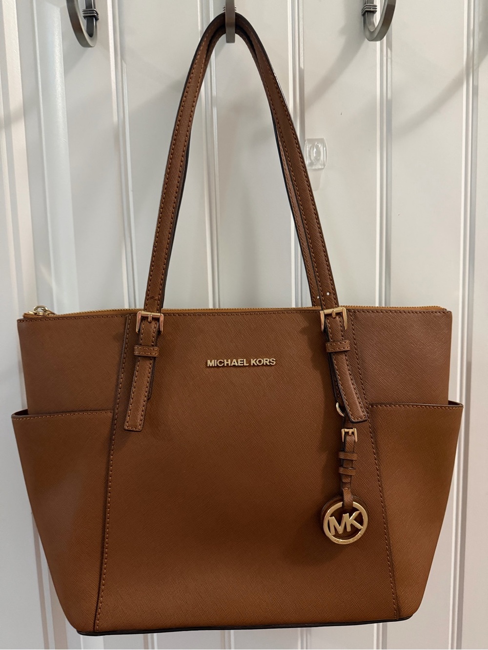 Michael Kors Cognac Tote with MK Charm